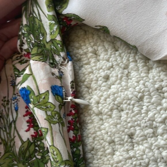 Maje Riviere Floral-Print Silk Crepe De Chine Mini Dress Size EU 36 - Picture 8 of 16